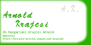 arnold krajcsi business card